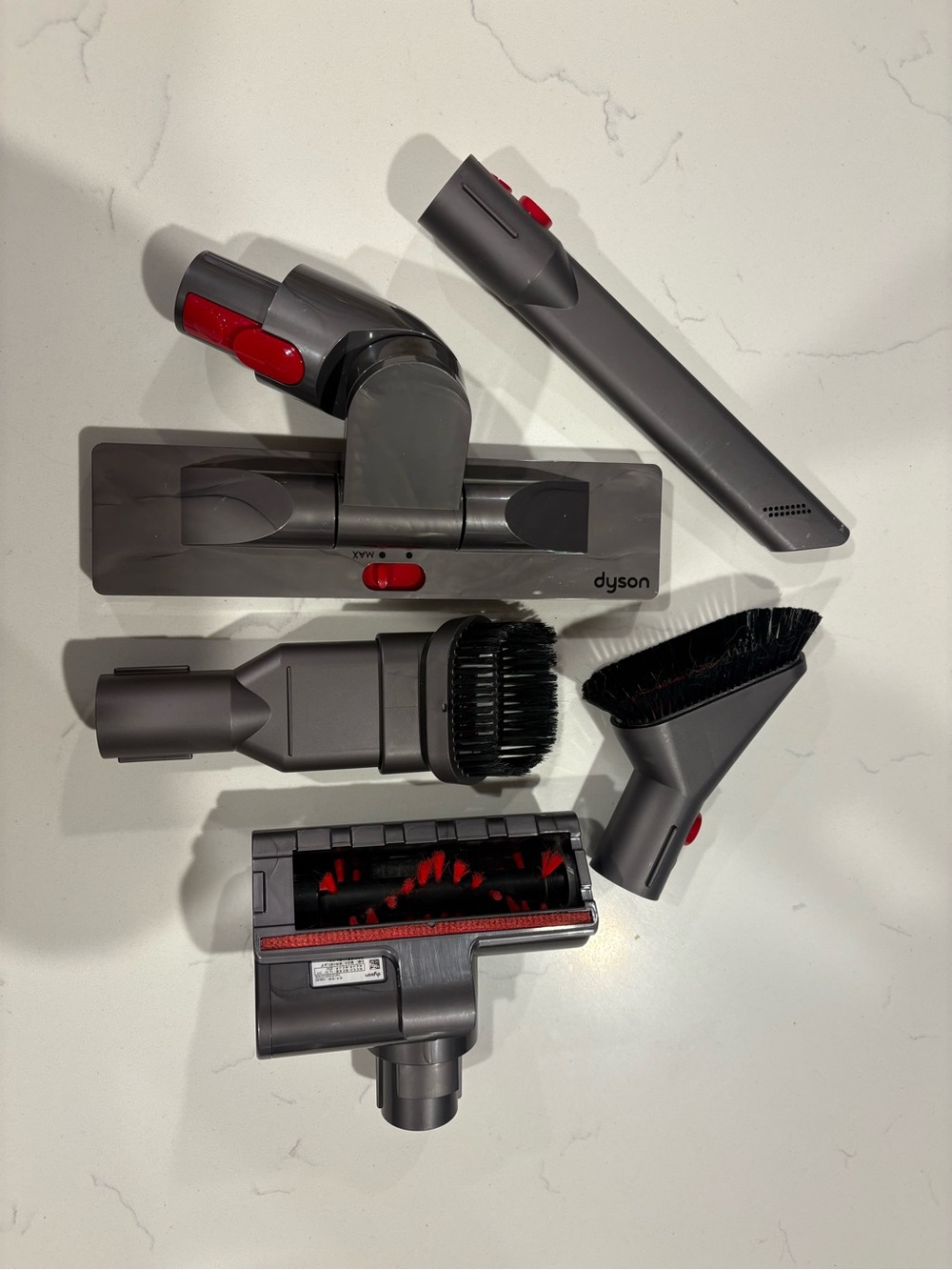 Dyson Accessory Tool Kit in Gray with Red Accents